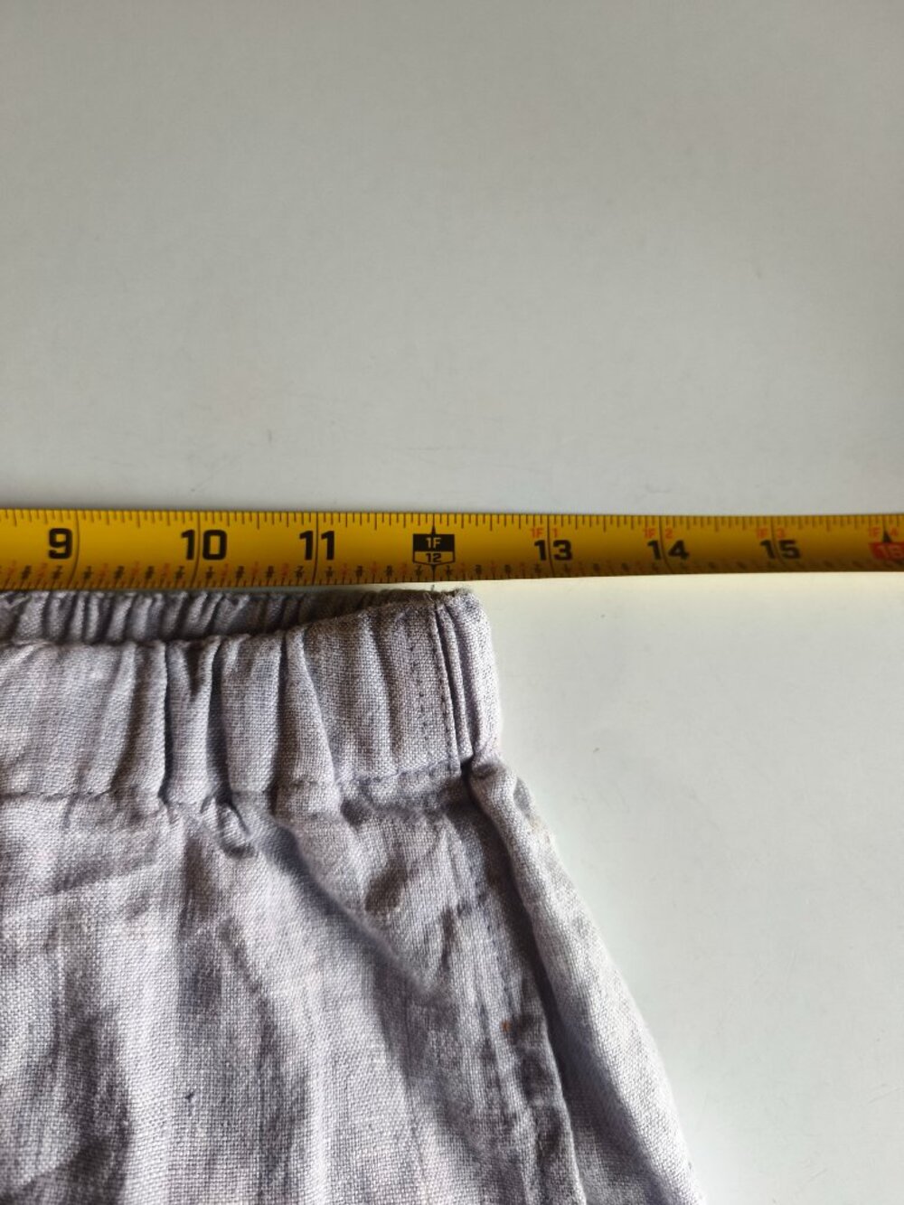 Flax 100% Linen Extra Wide Leg Pull On Cropped Pants sz S Purple Coastal Flowy - Picture 6 of 8
